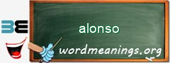 WordMeaning blackboard for alonso